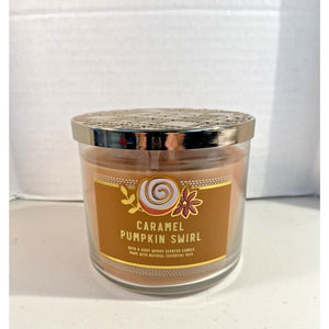 Bath & Body Works Caramel Pumpkin Swirl Scented Candle 3 Wick 14.5 oz.